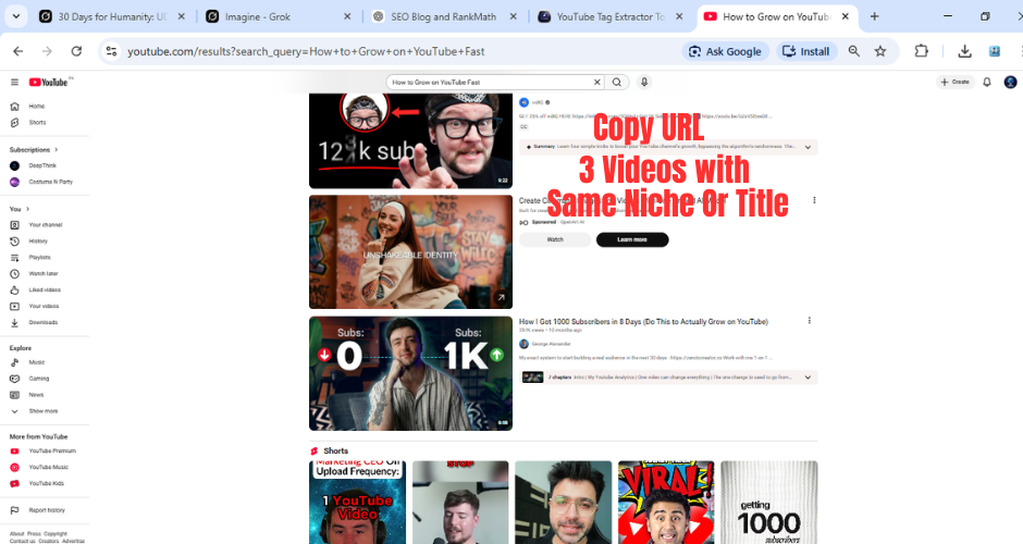 YouTube Tag Extractor